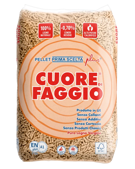 Bancale Pellet Cuore di Faggio – 70 sacchi da 15 kg